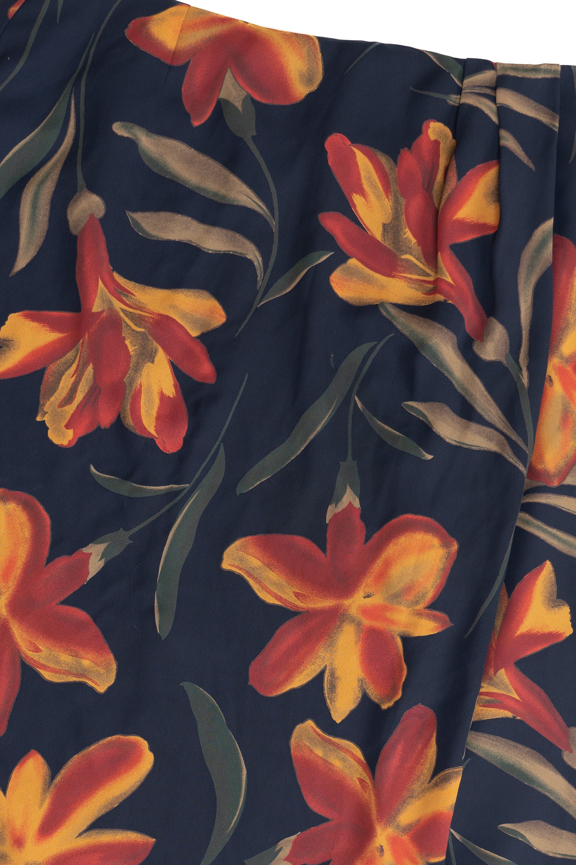 Vintage Chaus Hibiscus Floral Maxi Skirt (1990s)