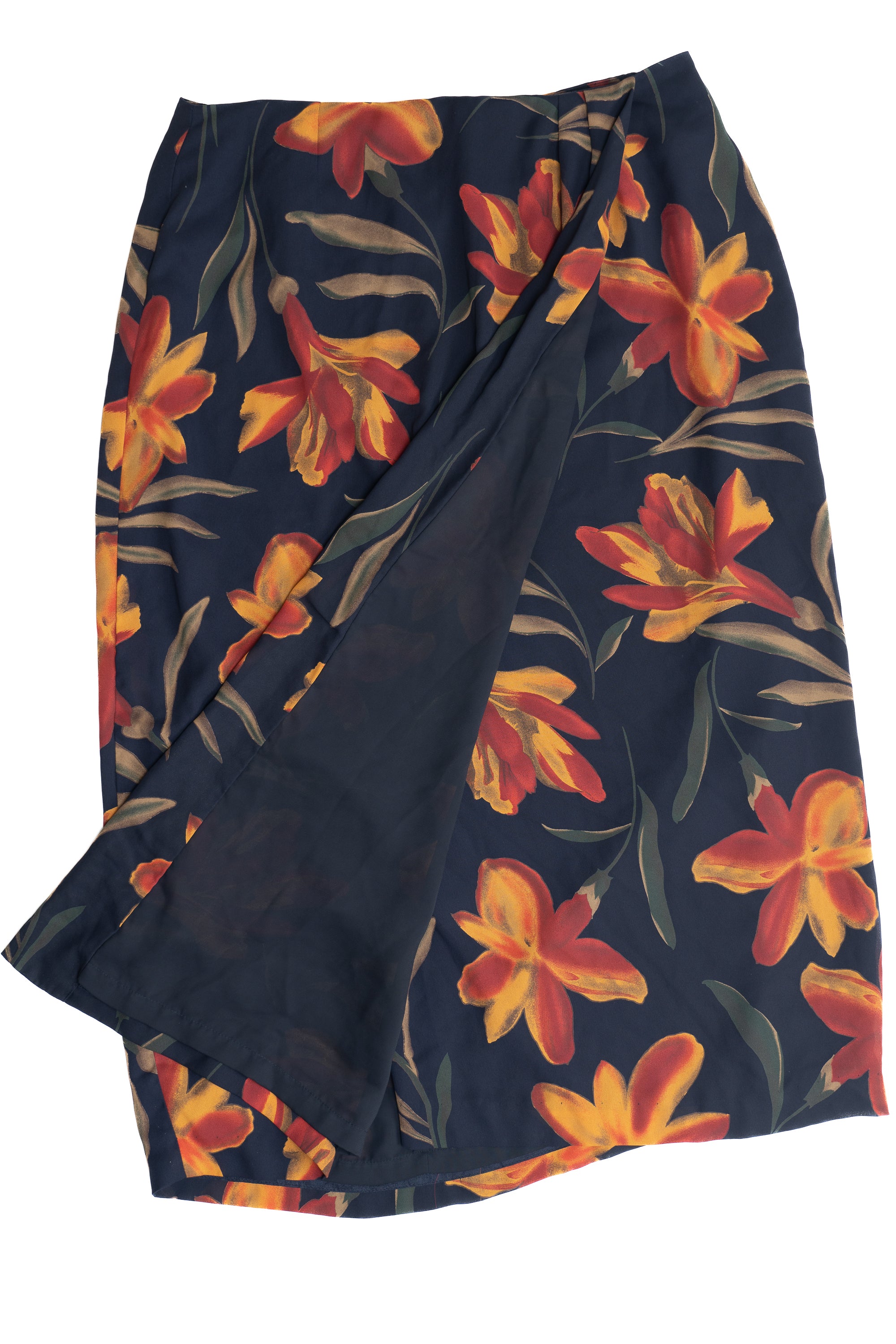 Vintage Chaus Hibiscus Floral Maxi Skirt (1990s)