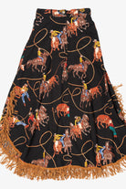 Vintage Cowboy Pattern Circle 7 Skirt (1990s)