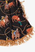 Vintage Cowboy Pattern Circle 7 Skirt (1990s)
