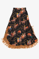 Vintage Cowboy Pattern Circle 7 Skirt (1990s)