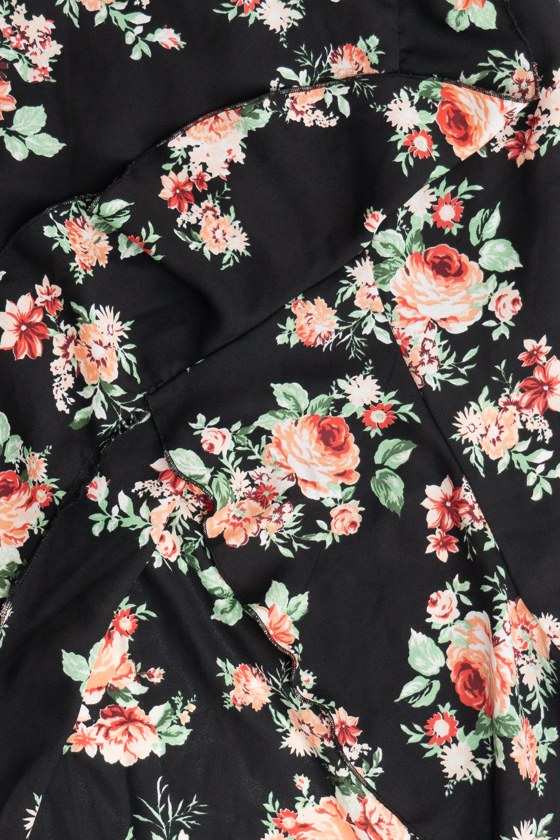 Derek Heart Roses Elastic Waist Maxi Skirt