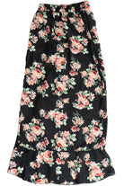 Derek Heart Roses Elastic Waist Maxi Skirt