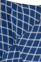 Ava & Viv Navy Grid Midi Elastic Waist Skirt