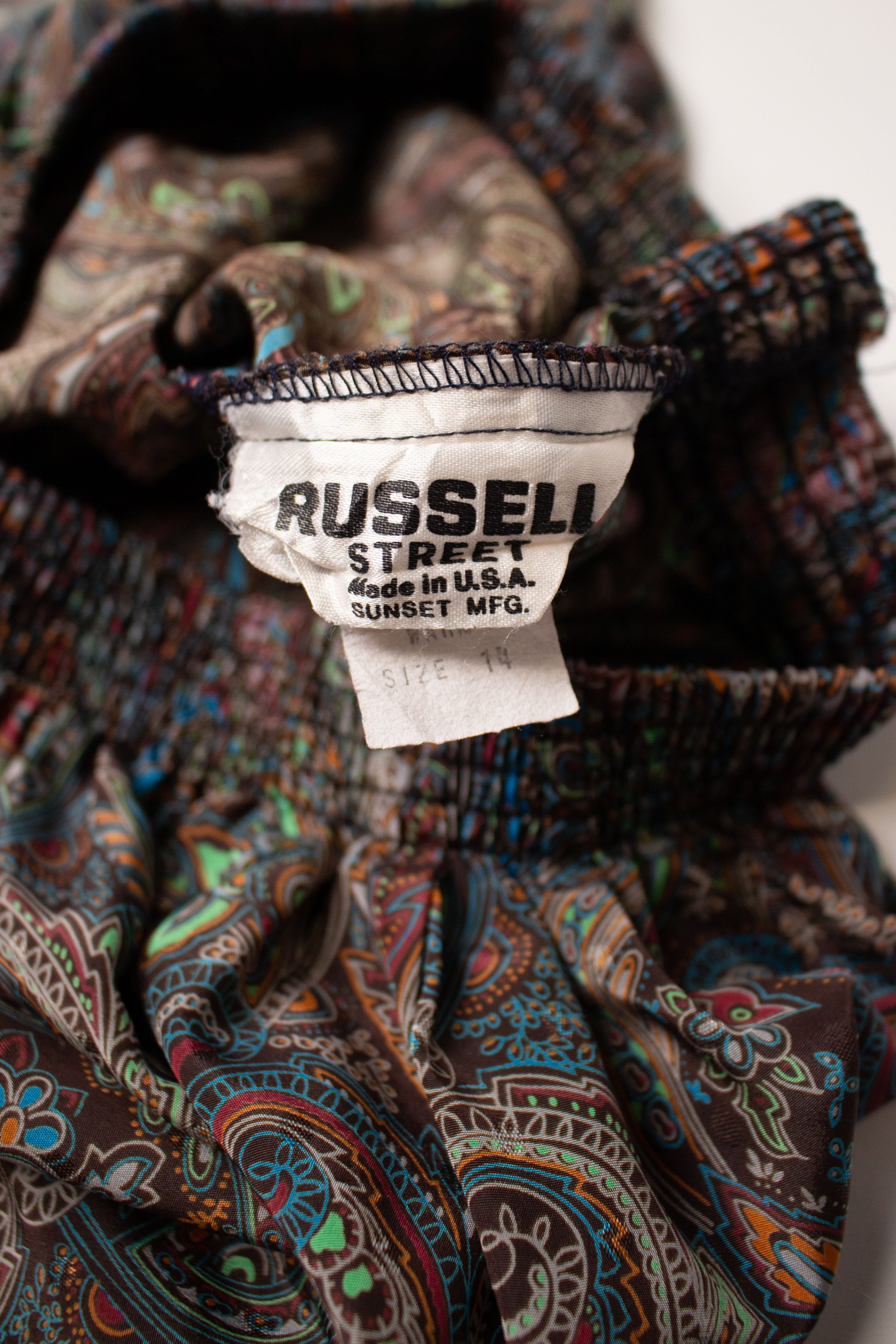 Vintage Paisley Russell Street Skirt (1990s)