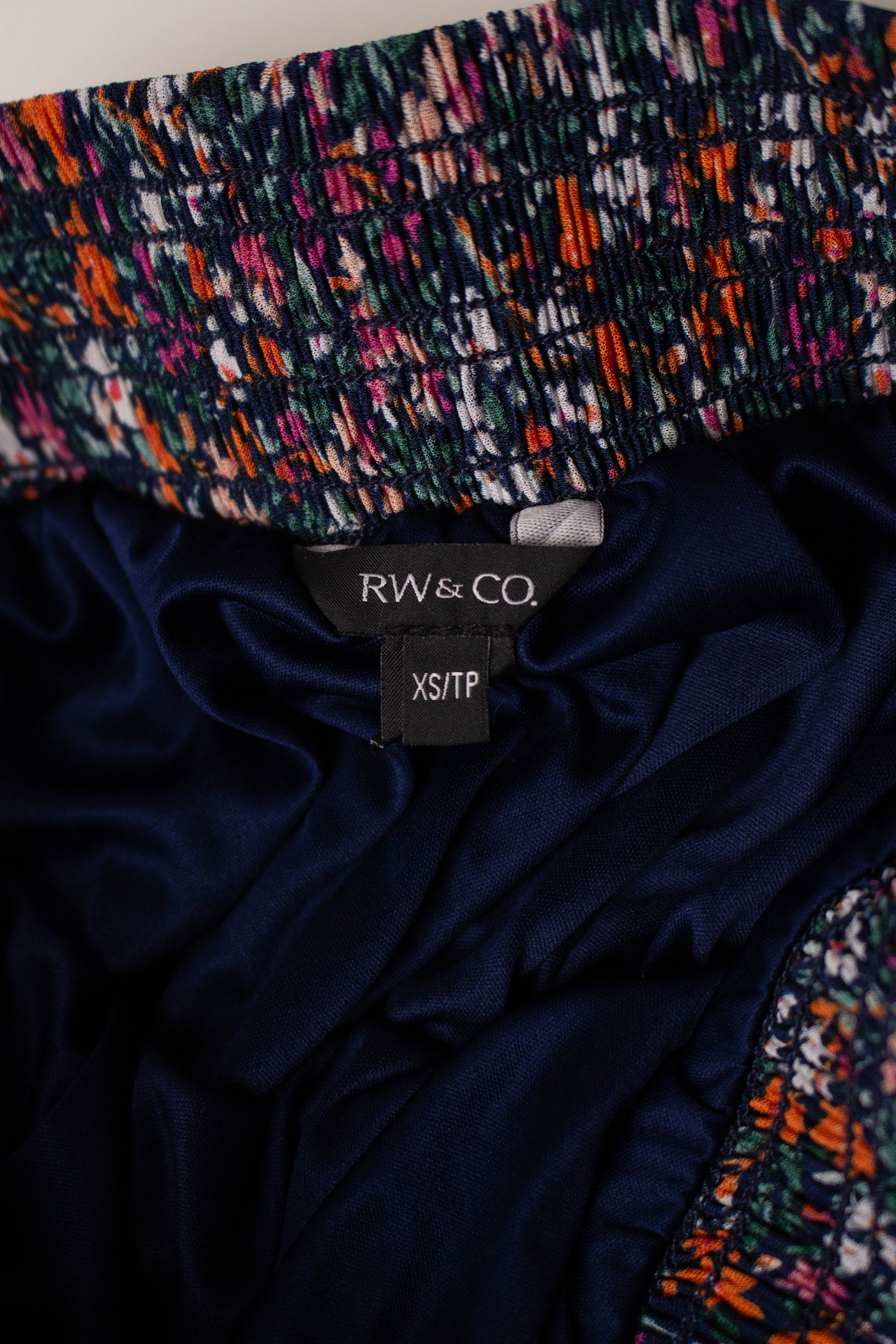 RW & Co. Ribbed Floral Skirt (2000s)