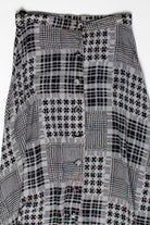 Vintage Button Up Patchwork Pattern Skirt (1990s)