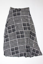 Vintage Button Up Patchwork Pattern Skirt (1990s)