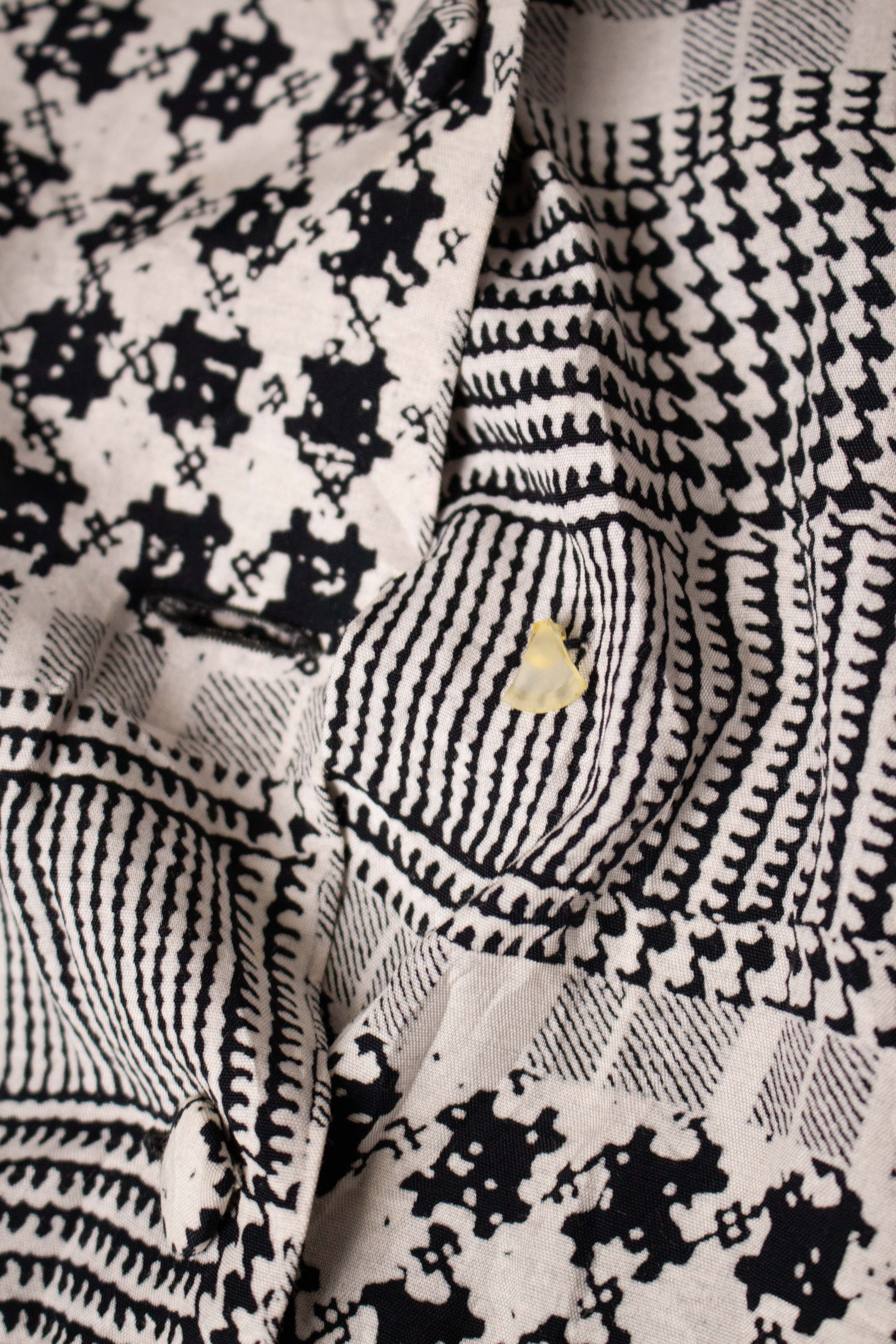 Vintage Button Up Patchwork Pattern Skirt (1990s)