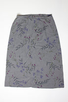Vintage Gray Floral Skirt (1990s)