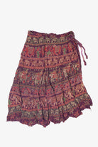 Vintage Elephant Tie-Wrap Skirt (1990s)