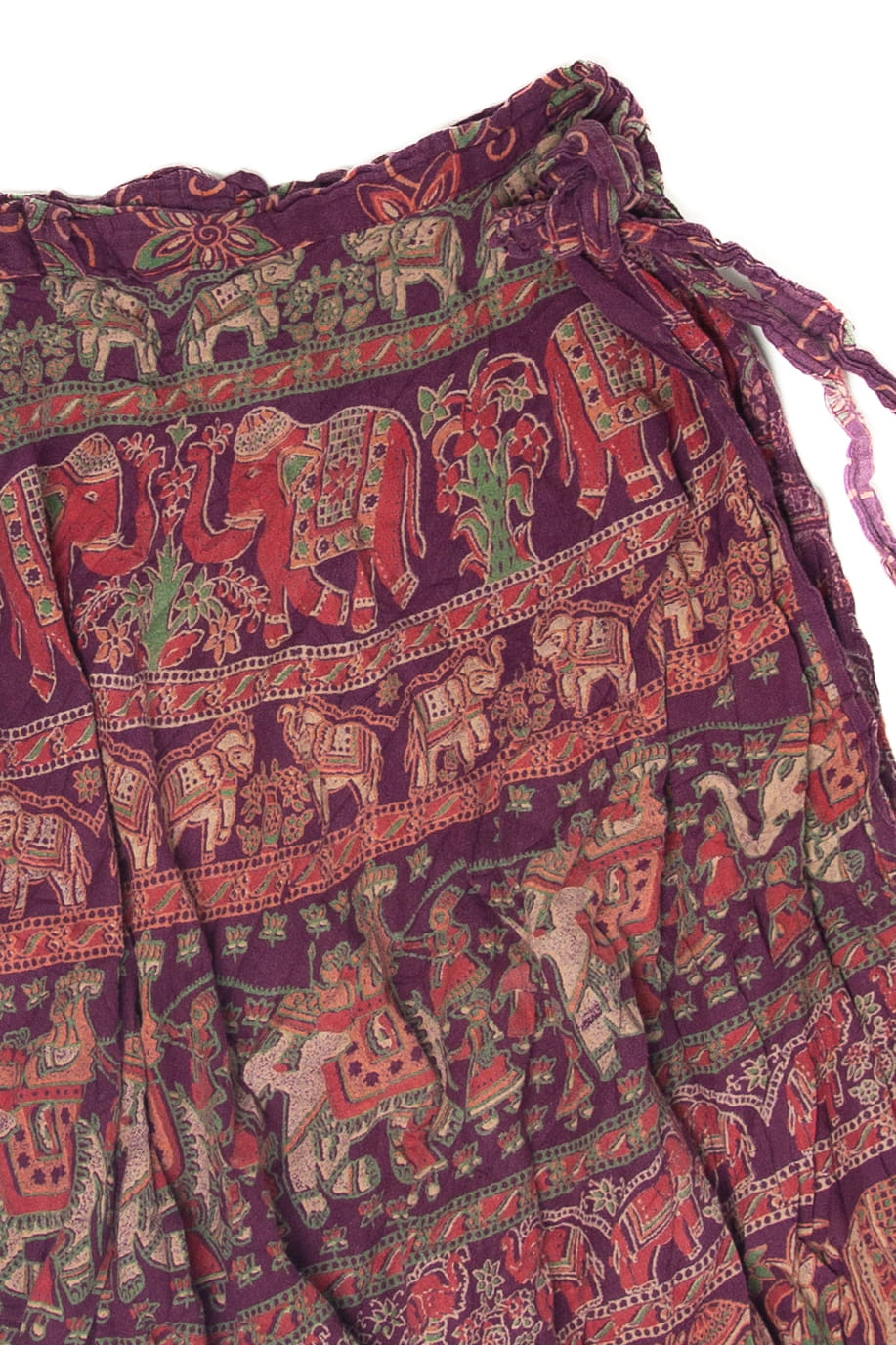 Vintage Elephant Tie-Wrap Skirt (1990s)