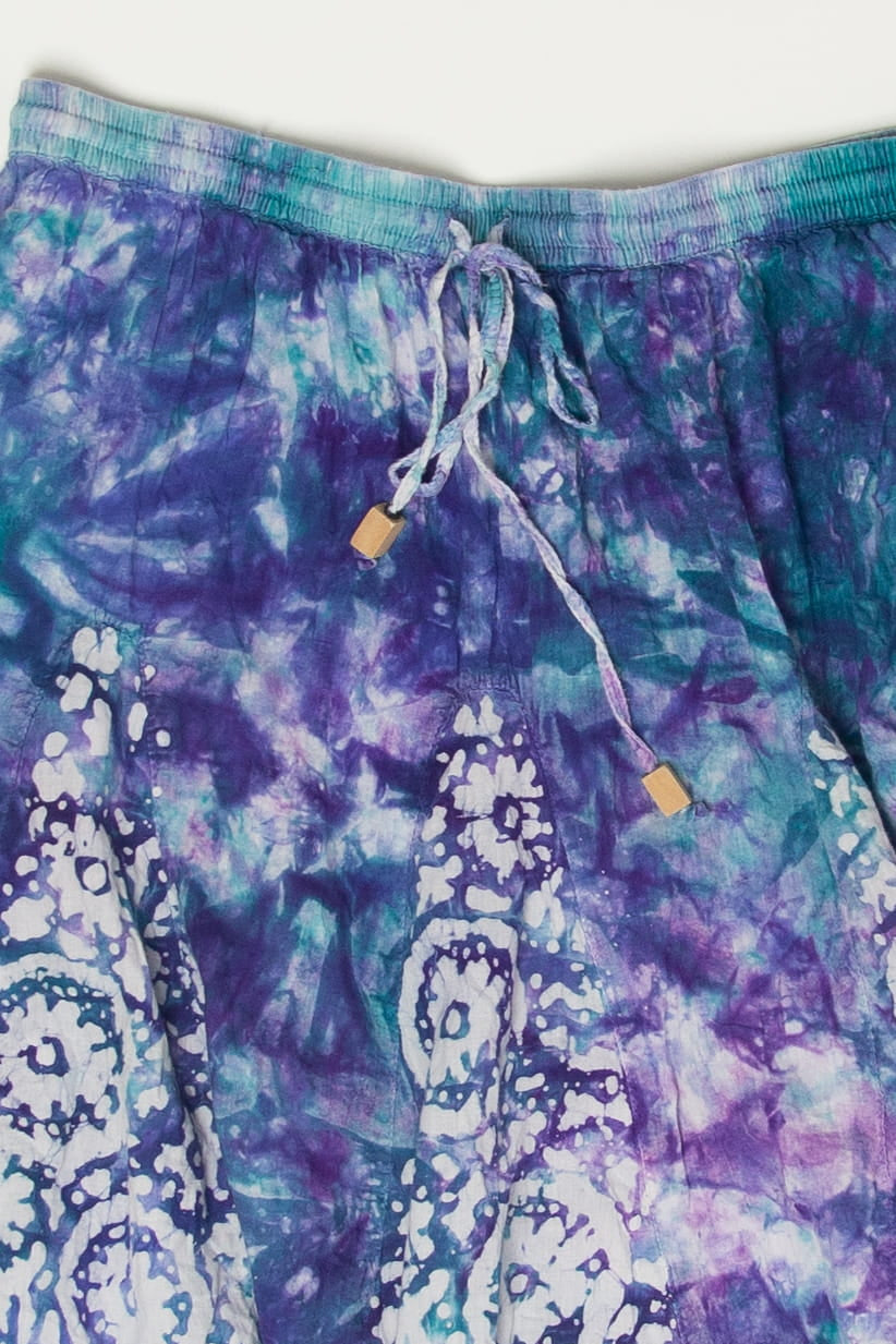 Vintage Blue Sky Tie Dye Skirt (2000s)