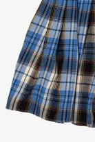 Vintage Blue Plaid Skirt (1990s)
