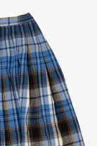 Vintage Blue Plaid Skirt (1990s)