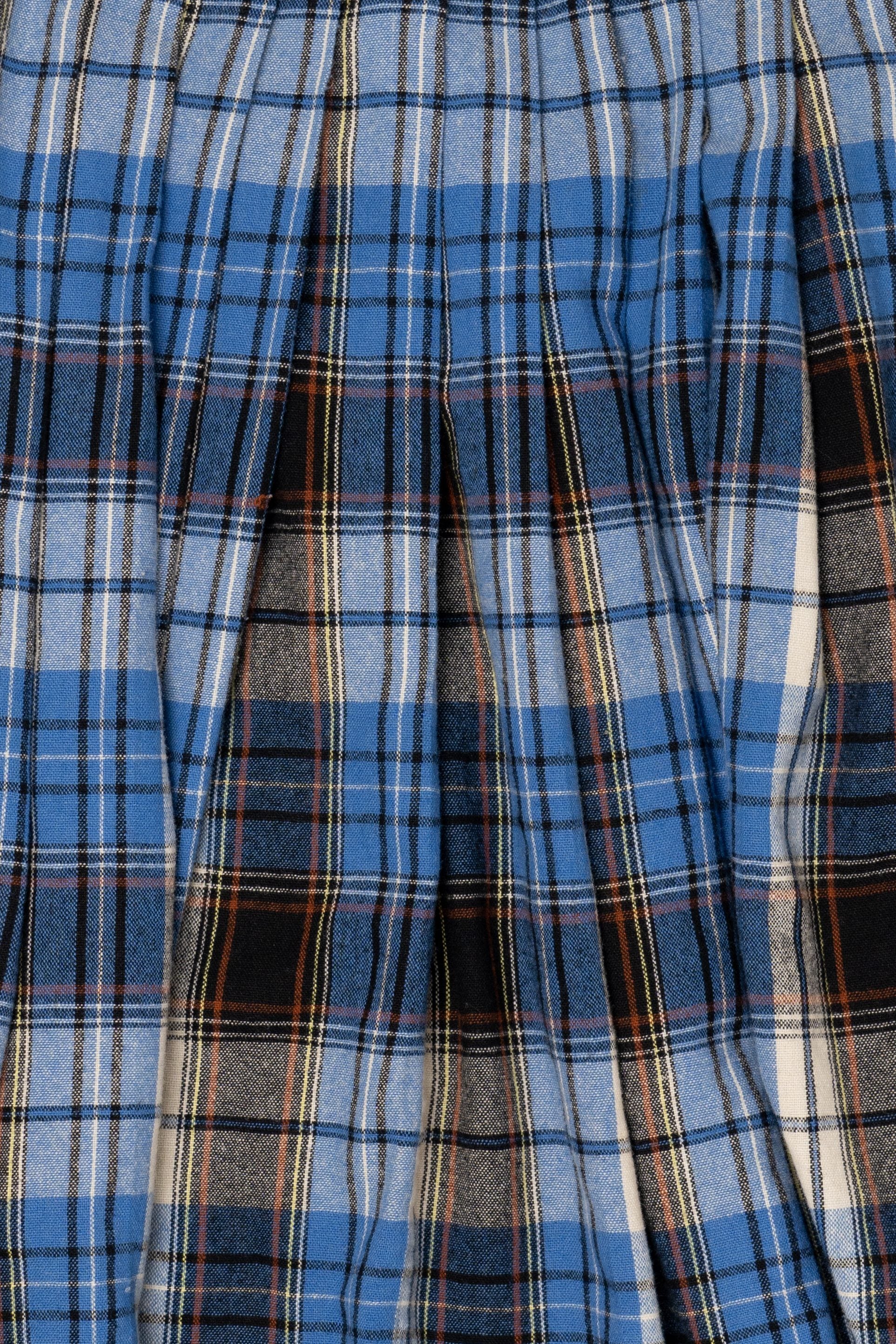 Vintage Blue Plaid Skirt (1990s)