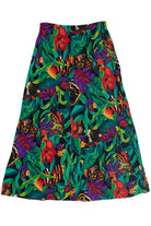 Vintage Tropical Print Flowy Skirt (1990s)