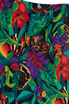 Vintage Tropical Print Flowy Skirt (1990s)