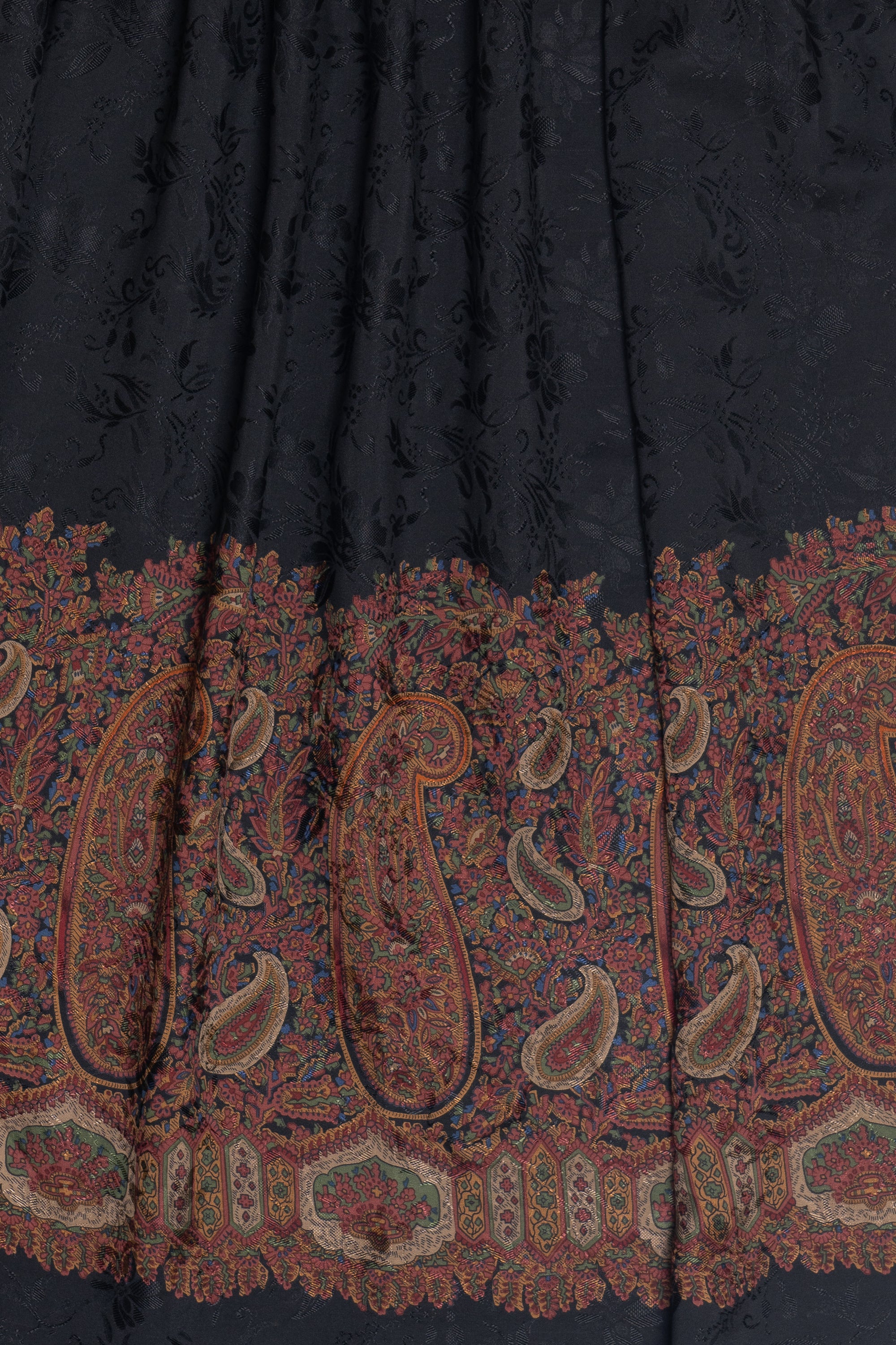 Vintage Silk Ralph Lauren Paisley Boho Maxi Skirt (2000s)