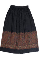 Vintage Silk Ralph Lauren Paisley Boho Maxi Skirt (2000s)