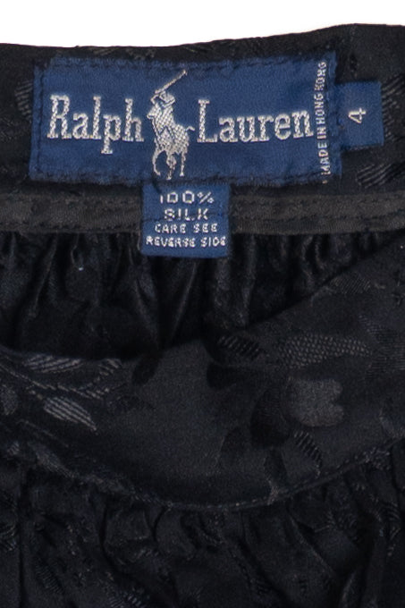 Vintage Silk Ralph Lauren Paisley Boho Maxi Skirt (2000s)