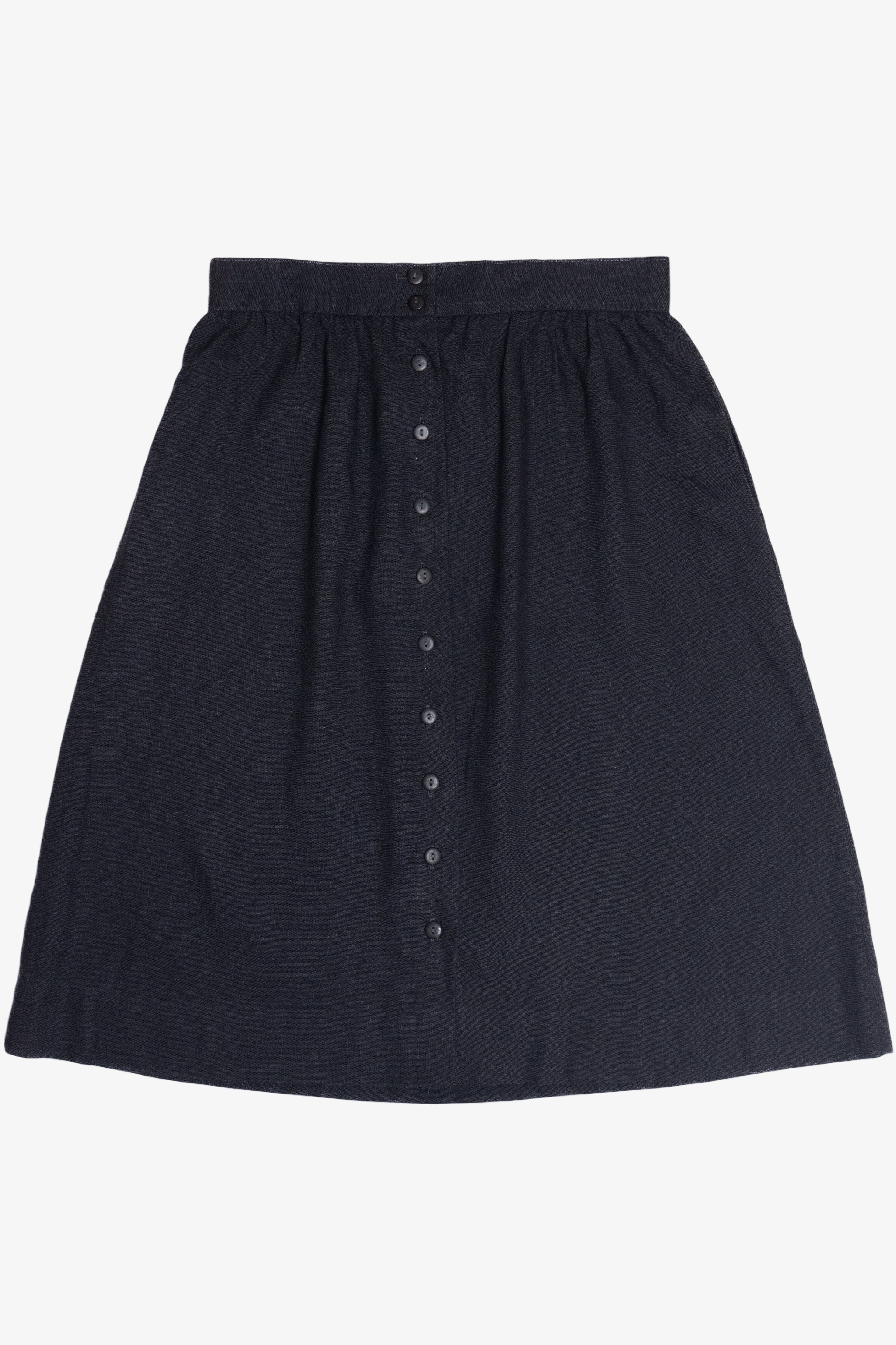 Vintage Marilyn Togs Button Down Linen Skirt (1980s)