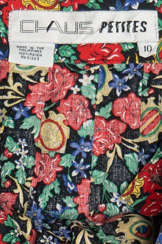 Vintage Chaus Petites Floral Skirt (1990s)