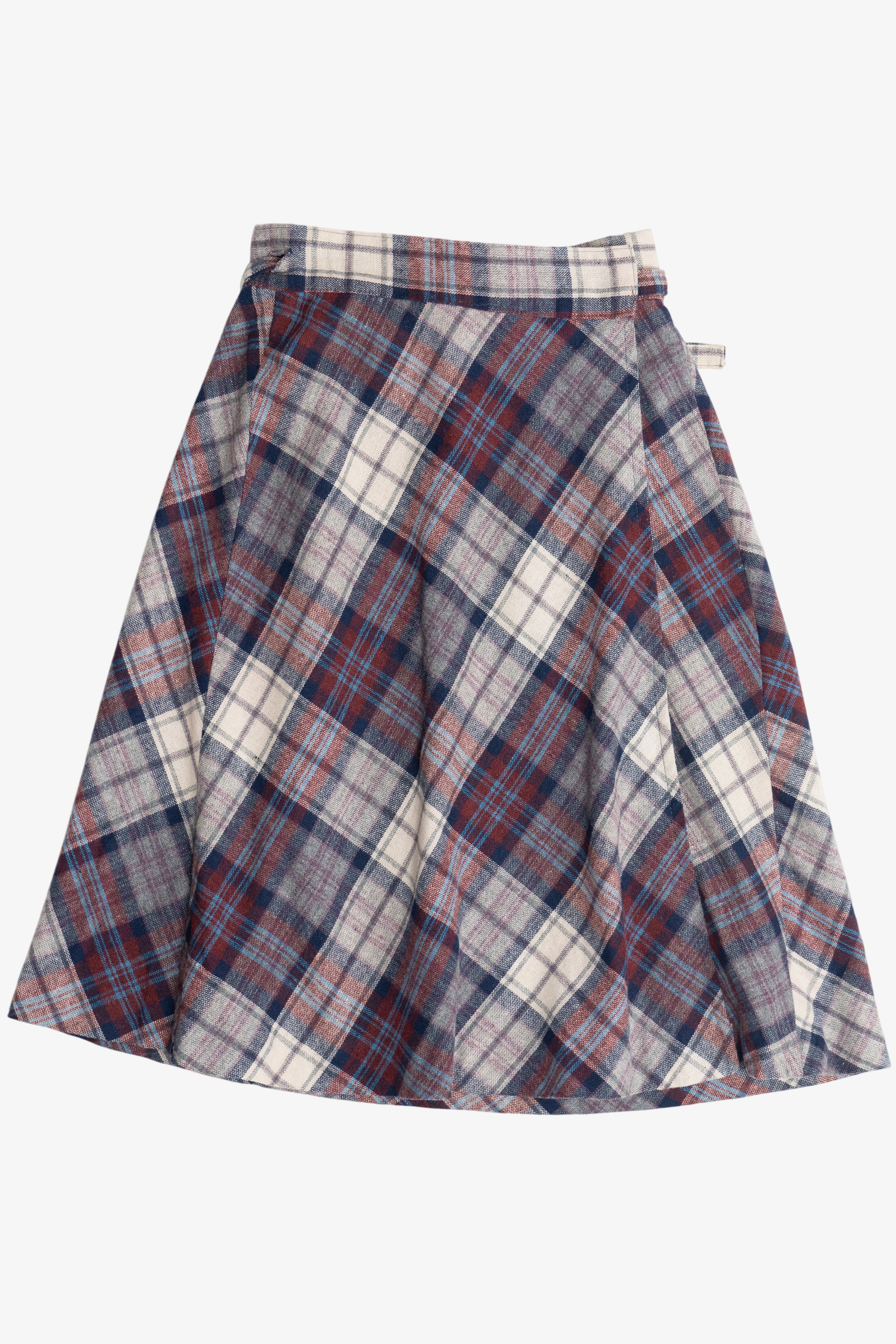 Vintage Wool Adjustable Wraparound Tie Skirt (1990s)