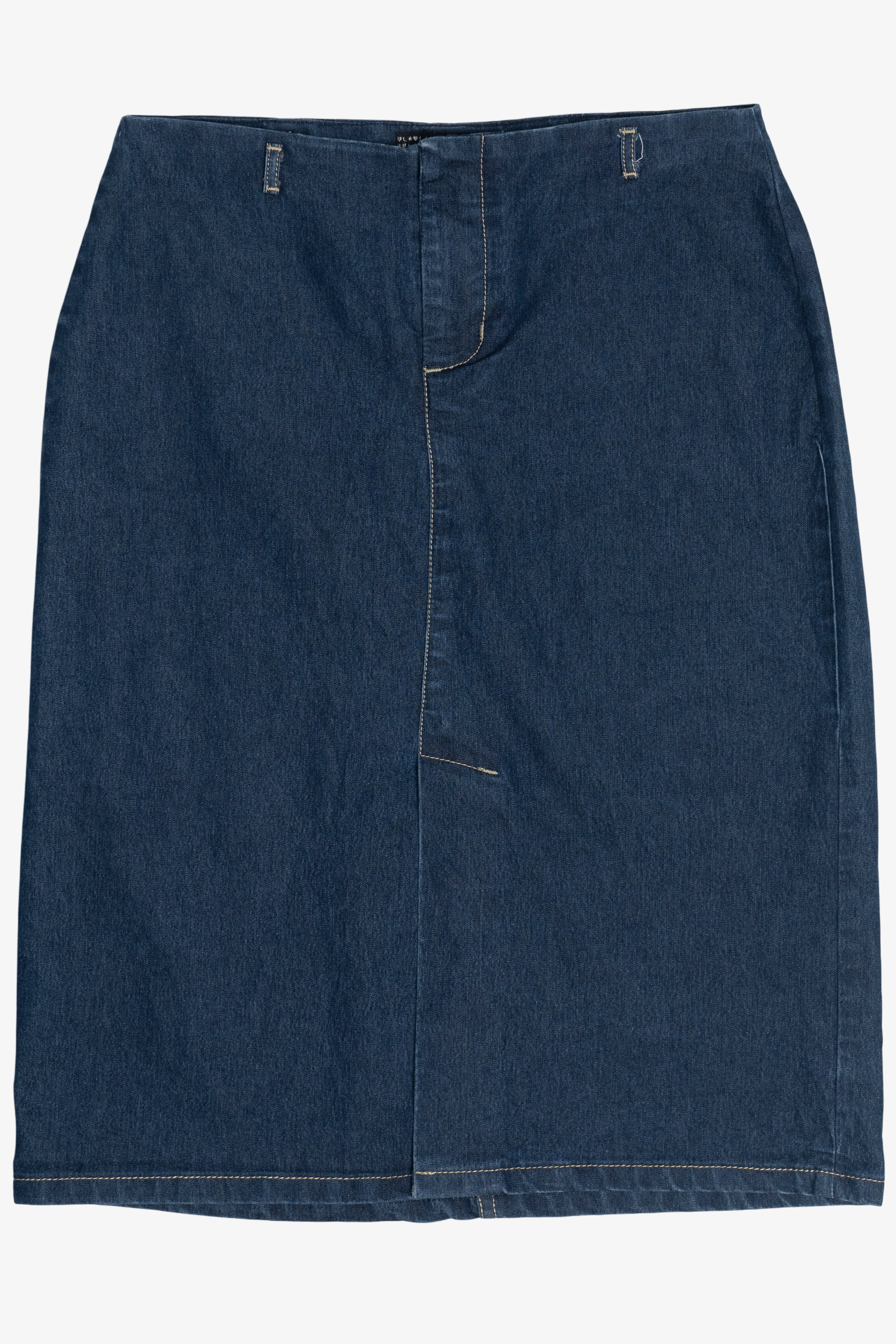 Vintage Y2k Heart Moon Star Low Rise Denim Midi Skirt (2000s)