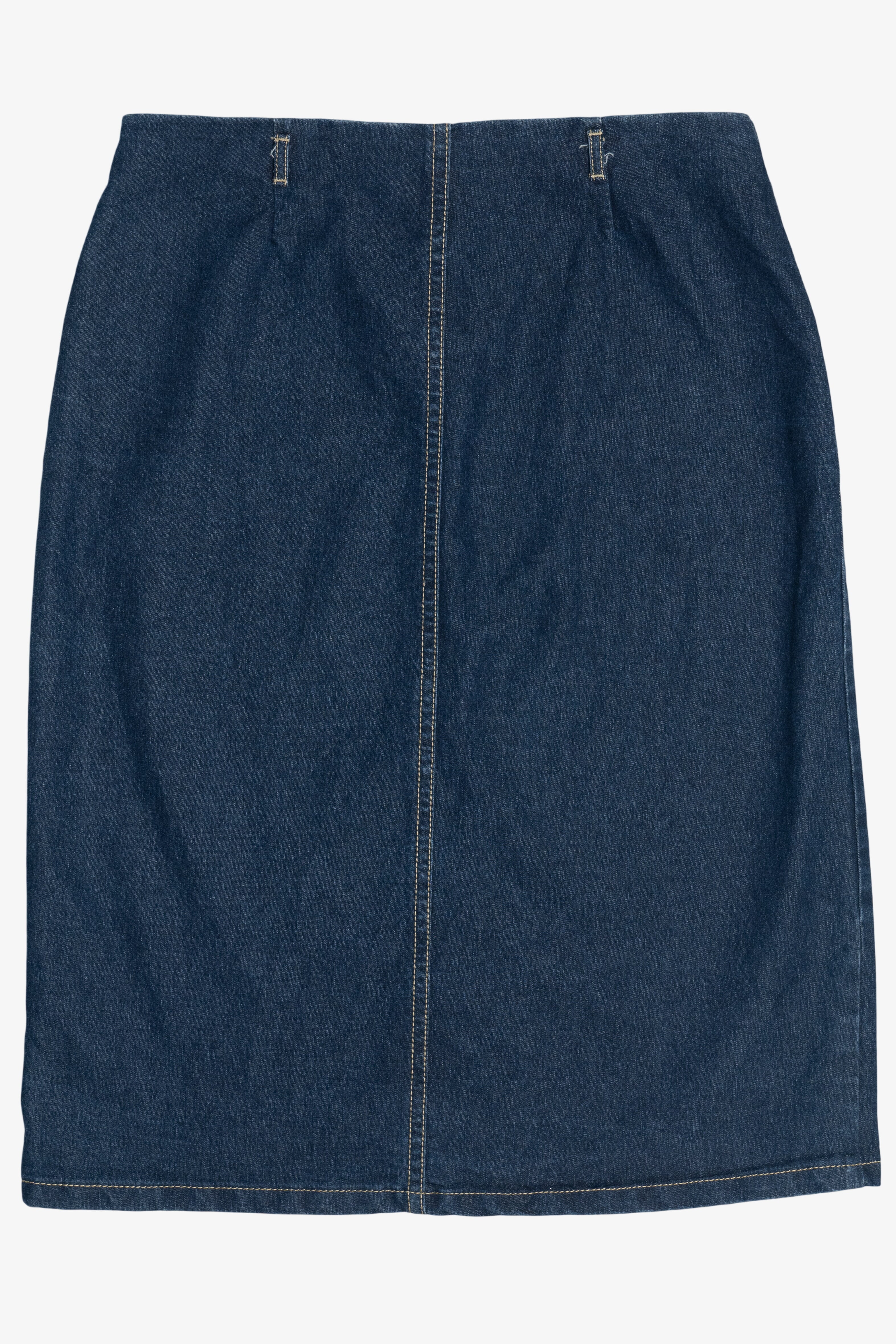 Vintage Y2k Heart Moon Star Low Rise Denim Midi Skirt (2000s)