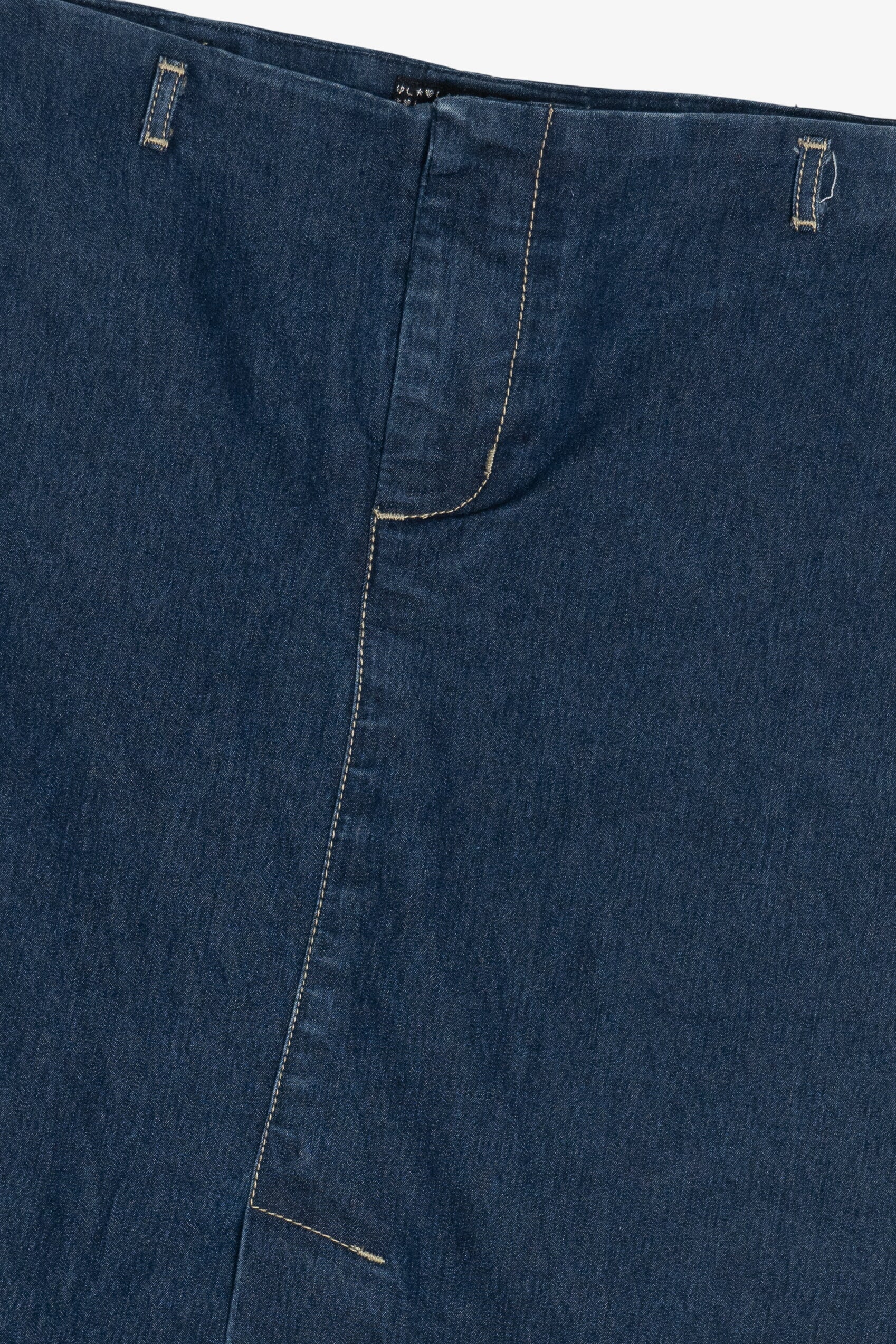 Vintage Y2k Heart Moon Star Low Rise Denim Midi Skirt (2000s)