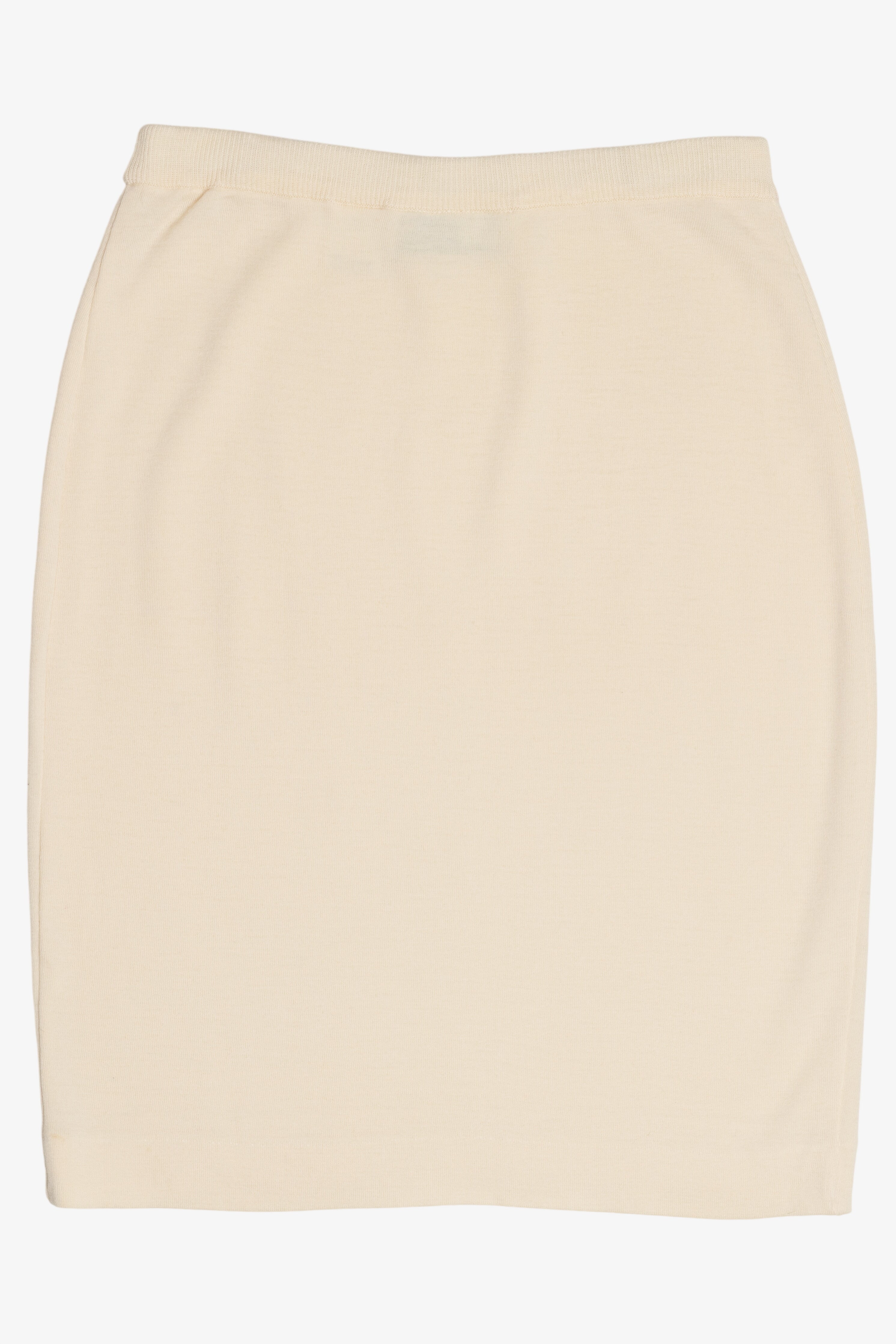 Vintage Ivory Wool Bodycon Sweater Skirt (1980s)