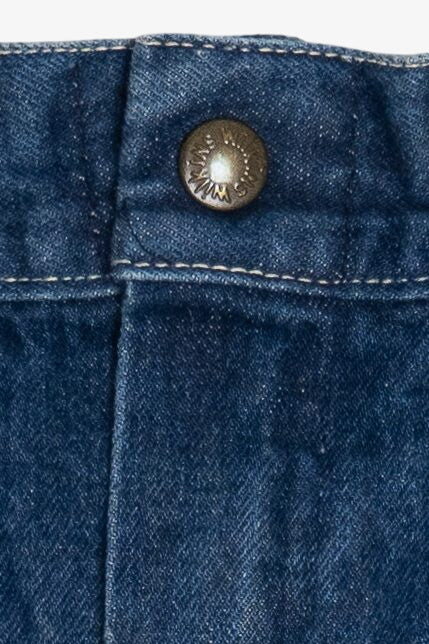 Vintage Rumble Seats Denim A-Line Midi Skirt (1980s)