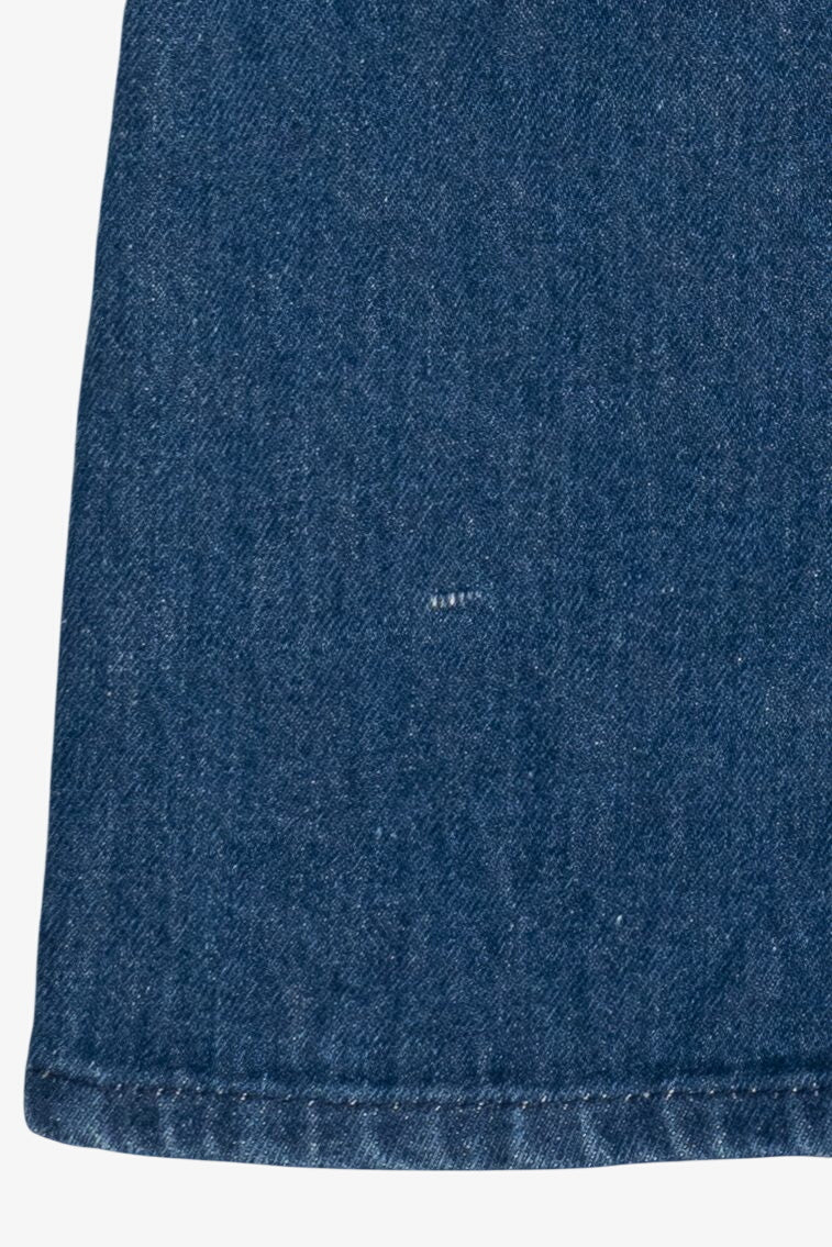 Vintage Rumble Seats Denim A-Line Midi Skirt (1980s)