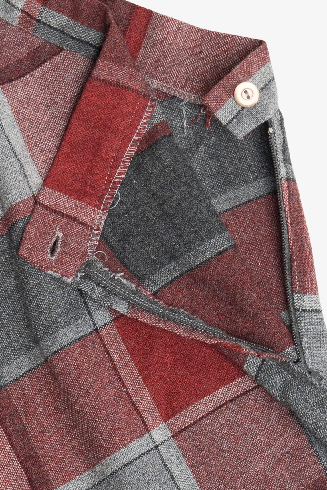 Vintage Plaid Wool Circle Skirt (1980s)