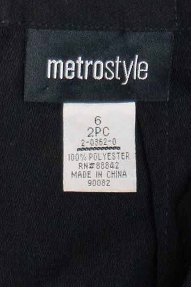 Vintage Metro Style Black Pleated Skirt (1990s)