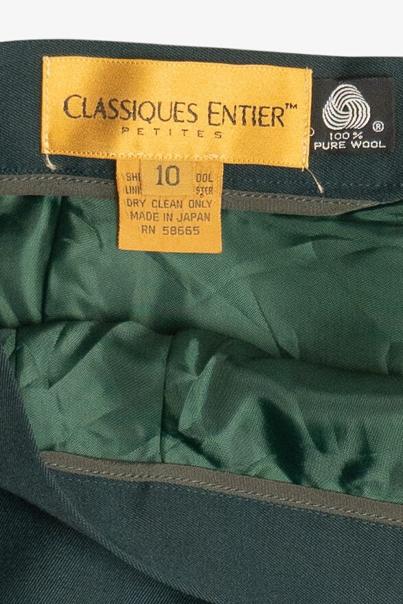 Vintage Classiques Entier Soft Wool High Waisted Lined Skirt (1990s)
