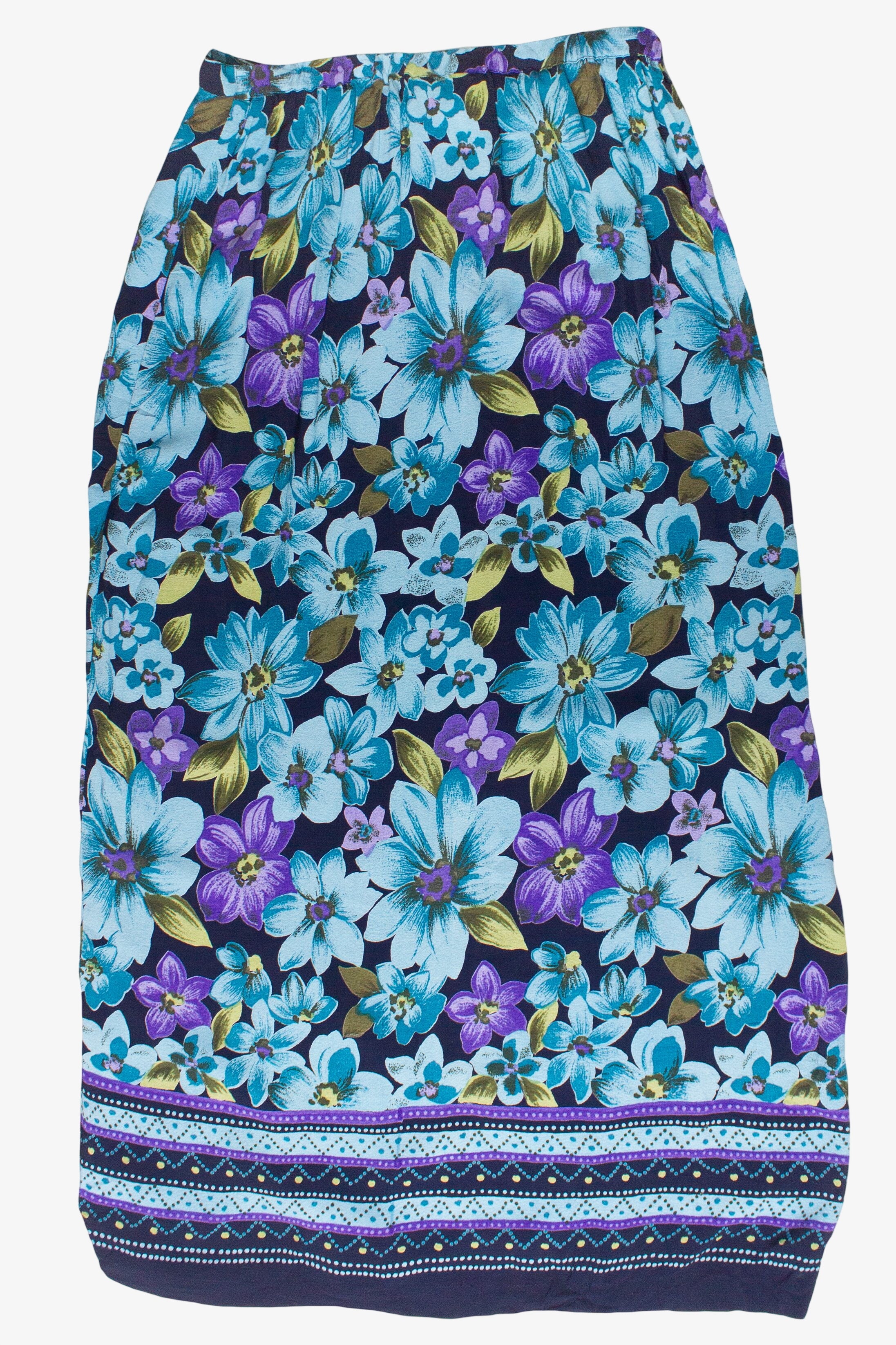 Vintage Floral Wrap JM Collection Maxi Skirt