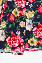 Vintage Floral Print Circle Skirt