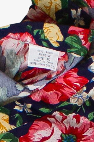 Vintage Floral Print Circle Skirt