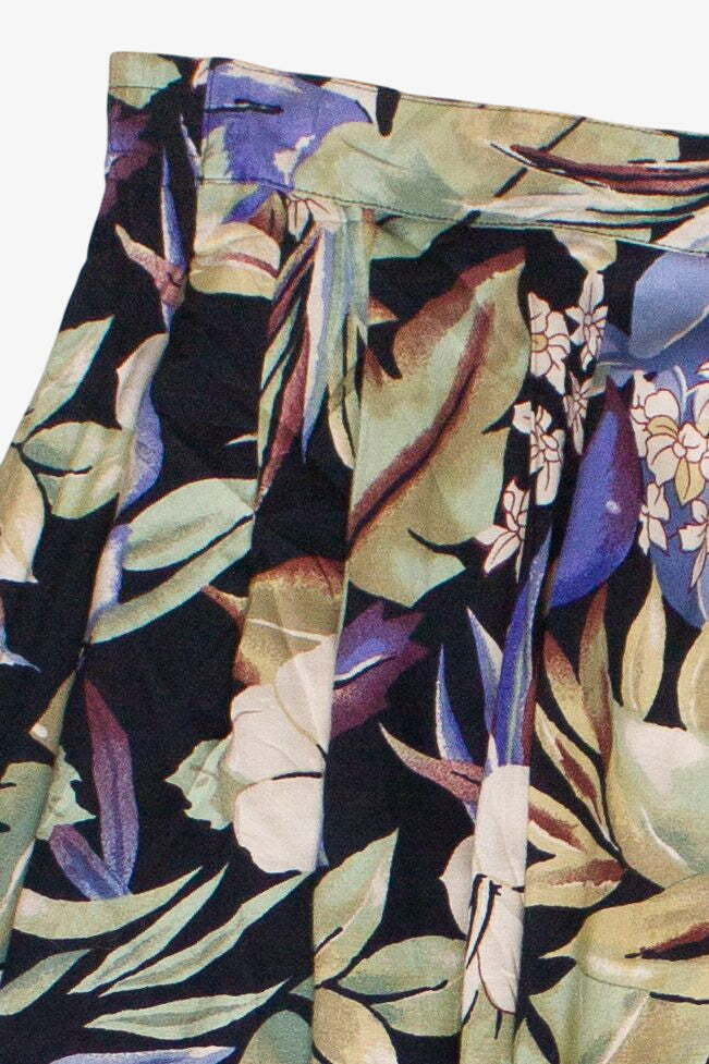 Vintage Tropical Florals Sag Harbor A-Line Skirt