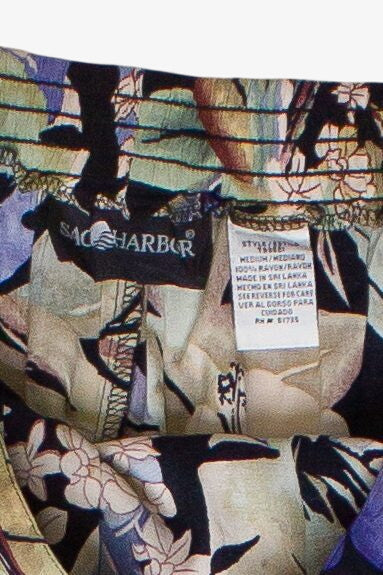 Vintage Tropical Florals Sag Harbor A-Line Skirt