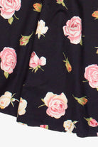 Vintage Rose Pattern Circle Skirt