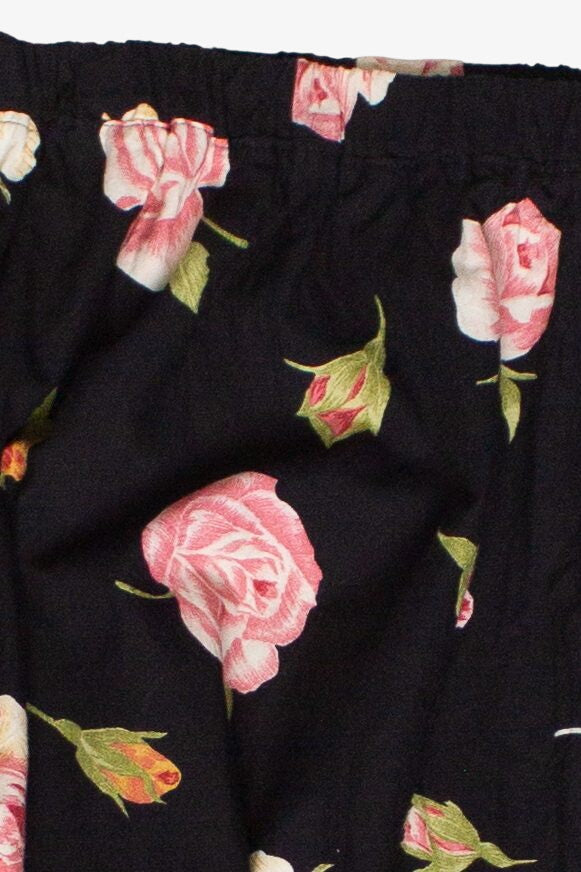 Vintage Rose Pattern Circle Skirt