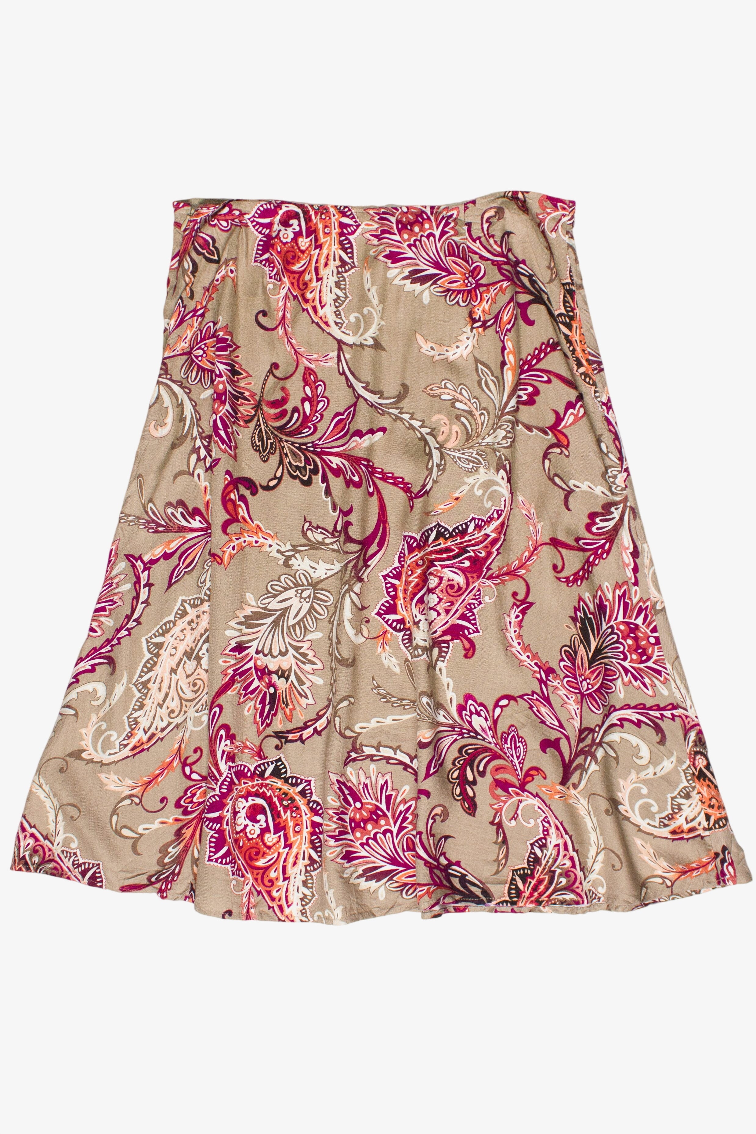 Vintage Y2K Paisley Floral Croft & Barrow A-Line Skirt