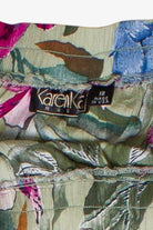 Vintage Tropical Floral Print Crinkle Karen Kane Dresses Maxi Skirt