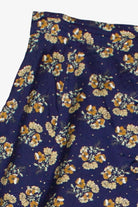 Vintage TCNY Floral Print Button Front Circle Skirt (1980s)
