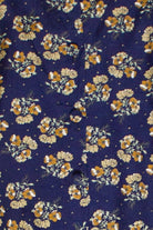 Vintage TCNY Floral Print Button Front Circle Skirt (1980s)