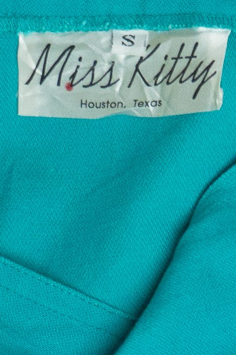 Vintage Hand Painted Miss Kitty Adjustable Waist Canvas Wrap Skirt (1980s)