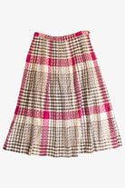 Vintage Plaid Panther Wool Skirt (1980s)